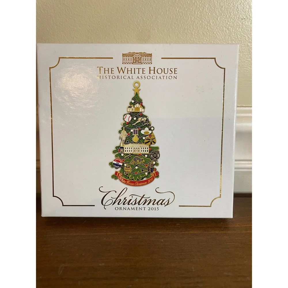 White House Historical Association 2015 Christmas Ornament Calvin Coolidge Boxed